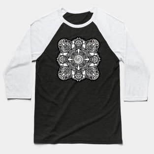 Metroid mandala black and white Baseball T-Shirt